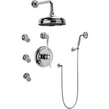 Graff GA5.222B-LM20S-PC - Full Thermostatic Shower System with Transfer Valve (Rough & Trim)