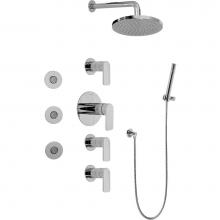 Graff GB1.122A-LM42S-PC - Full Thermostatic Shower System (Rough & Trim)