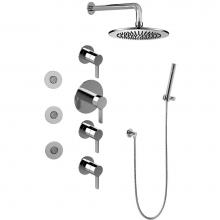 Graff GB1.122A-LM46S-PC-T - Full Thermostatic Shower System - Trim Only