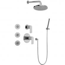 Graff GB5.122A-LM42S-PC - Full Thermostatic Shower System with Transfer Valve (Rough & Trim)