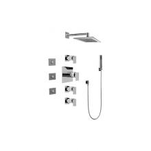 Graff GC1.122A-LM31S-PC-T - Contemporary Square Thermostatic Set w/Body Sprays & Handshower ( Trim Only)