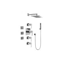 Graff GC1.122A-LM38S-PC-T - Contemporary Square Thermostatic Set w/Body Sprays & Handshower ( Trim Only)