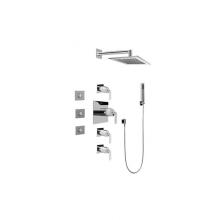 Graff GC1.122A-LM40S-PC-T - Contemporary Square Thermostatic Set w/Body Sprays & Handshower ( Trim Only)