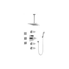 Graff GC1.131A-C14S-PC-T - Contemporary Square Thermostatic Set w/Body Sprays & Handshower ( Trim Only)