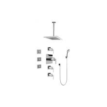 Graff GC1.131A-LM40S-PC-T - Contemporary Square Thermostatic Set w/Body Sprays & Handshower ( Trim Only)