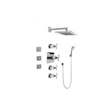 Graff GC1.132A-C9S-PC-T - Contemporary Square Thermostatic Set w/Body Sprays & Handshower ( Trim Only)