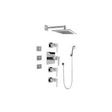 Graff GC1.132A-LM38S-PC-T - Contemporary Square Thermostatic Set w/Body Sprays & Handshower ( Trim Only)