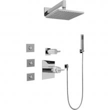 Graff GC5.122A-C14S-PC - Full Thermostatic Shower System with Transfer Valve (Rough & Trim)