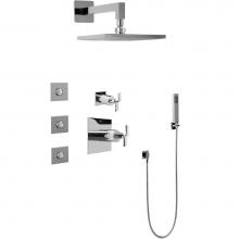 Graff GC5.122A-C9S-PC - Full Thermostatic Shower System with Transfer Valve (Rough & Trim)
