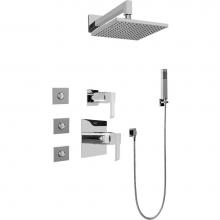 Graff GC5.122A-LM38S-PC - Full Thermostatic Shower System with Transfer Valve (Rough & Trim)