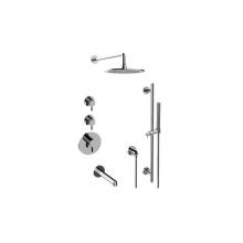 Graff GL3.F12ST-LM46E0-PC - M-Series Thermostatic Shower System Tub and Shower with Handshower (Rough & Trim)