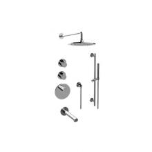 Graff GL3.J12ST-RH0-PC - M-Series Thermostatic Shower System Tub and Shower with Handshower (Rough & Trim)