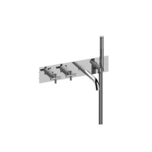 Graff GM7.690H-C17E0-PC-T - M.E./Terra Wall-Mounted M-Series Thermostatic System - Tub Spout and Handshower (Trim)