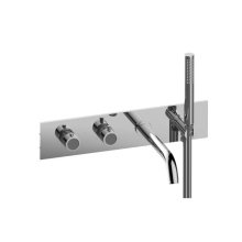 Graff GM7.690H-RK0-PC-T - Cameo Wall-Mounted M-Series Thermostatic System - Tub Spout and Handshower (Trim)