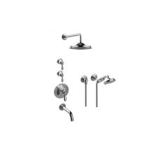 Graff GT3.K22SH-LM48E0-PC-T - M-Series Thermostatic Shower System - Tub and Shower with Handshower (Trim Only)