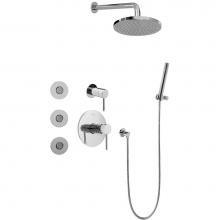 Graff GB5.122A-LM37S-PC - Full Thermostatic Shower System with Transfer Valve (Rough & Trim)