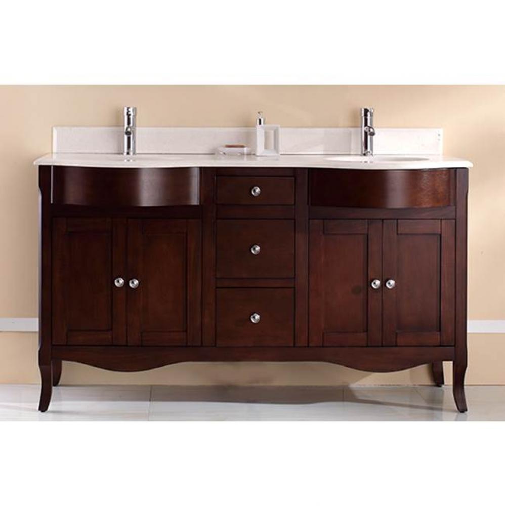 Bella 60'' double-sink vanity set