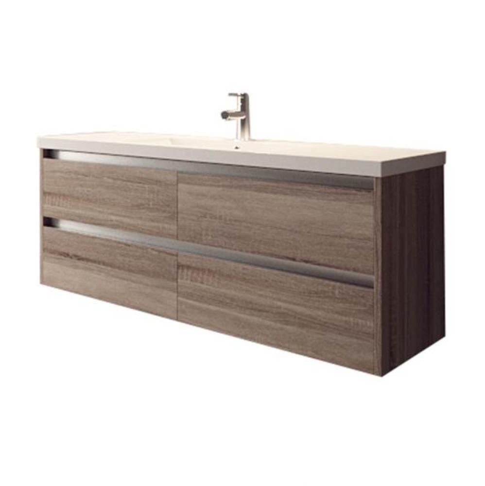 Solo wall-mount single-sink set