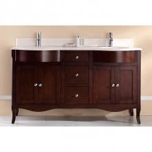 Tidal Bath BELC-606100-AW - Bella 60'' double-sink vanity set