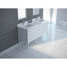 Tidal Bath SYDC-613000-AW - Sydney 61'' double-sink vanity set