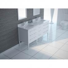 Tidal Bath SYDC-613000-QA - Sydney 61'' double-sink vanity set