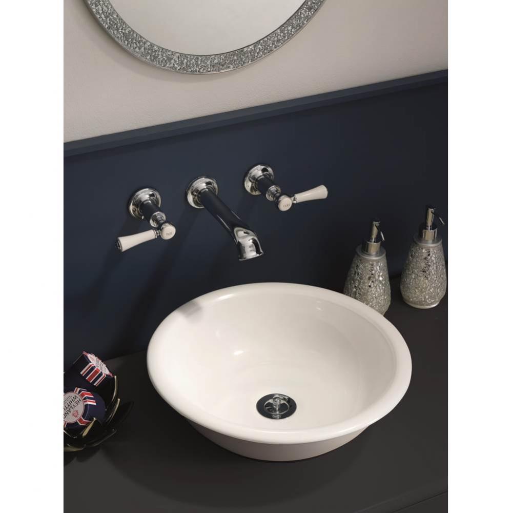 Slotted drain for drop-in / undermounted bath tubs. Polished