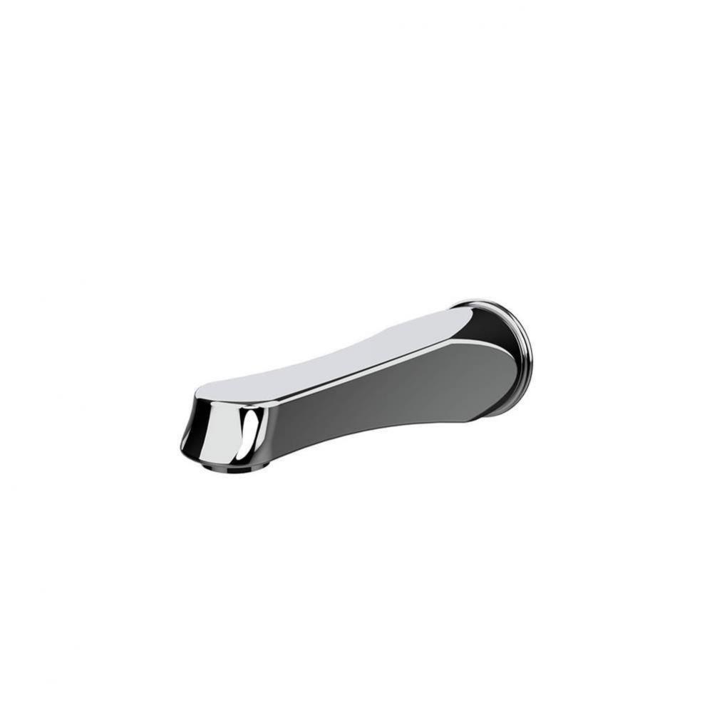 Wall mounted bath spout. Polished