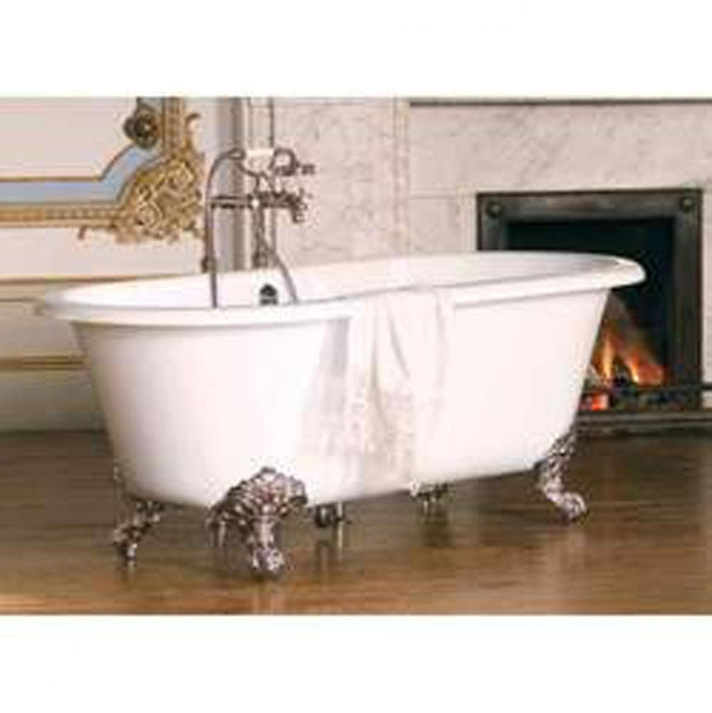Cheshire freestanding tub with overflow. Paint finish. Adjustable Polished Chrome Ball & Claw