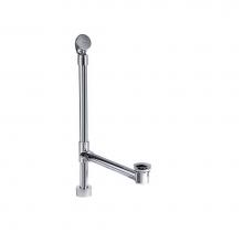 Victoria And Albert K-50-PC - Bath tub drain with above floor shoe tube. Features contemporary 'toe tapper' plug and