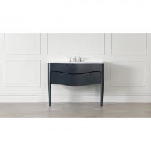Victoria And Albert MANV-N-114-AN-IO - Mandello 114 wall mounted vanity basin without legs. Includes 1 drawer and internal overflow.