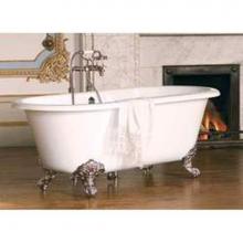 Victoria And Albert CHE-N-SW-OF + FT-CHE-PB - Cheshire freestanding tub with overflow. Adjustable Polished Brass Ball & Claw