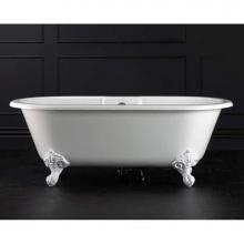Victoria And Albert CHE-N-xx-OF + FT-CHE-WH - Cheshire freestanding tub with overflow. Paint finish. Adjustable White Metal Ball & Claw
