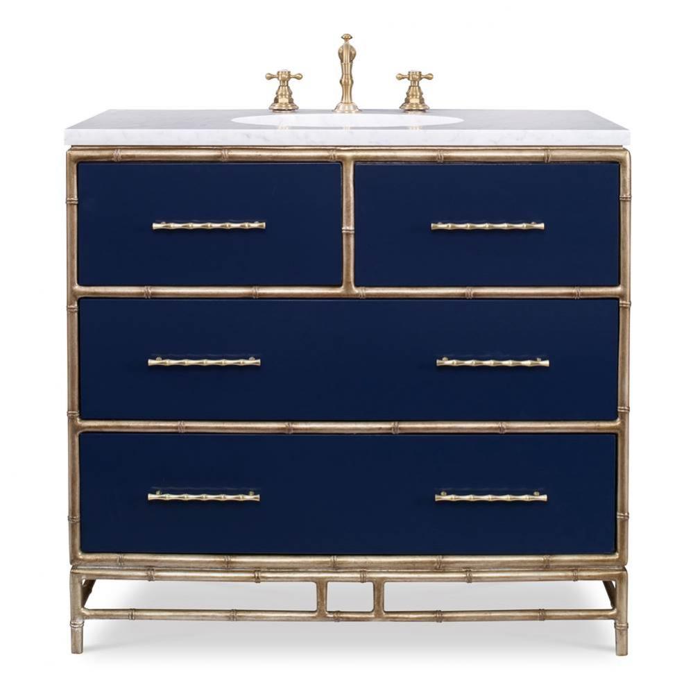 Chinoiserie Sink Chest - Cadet Blue