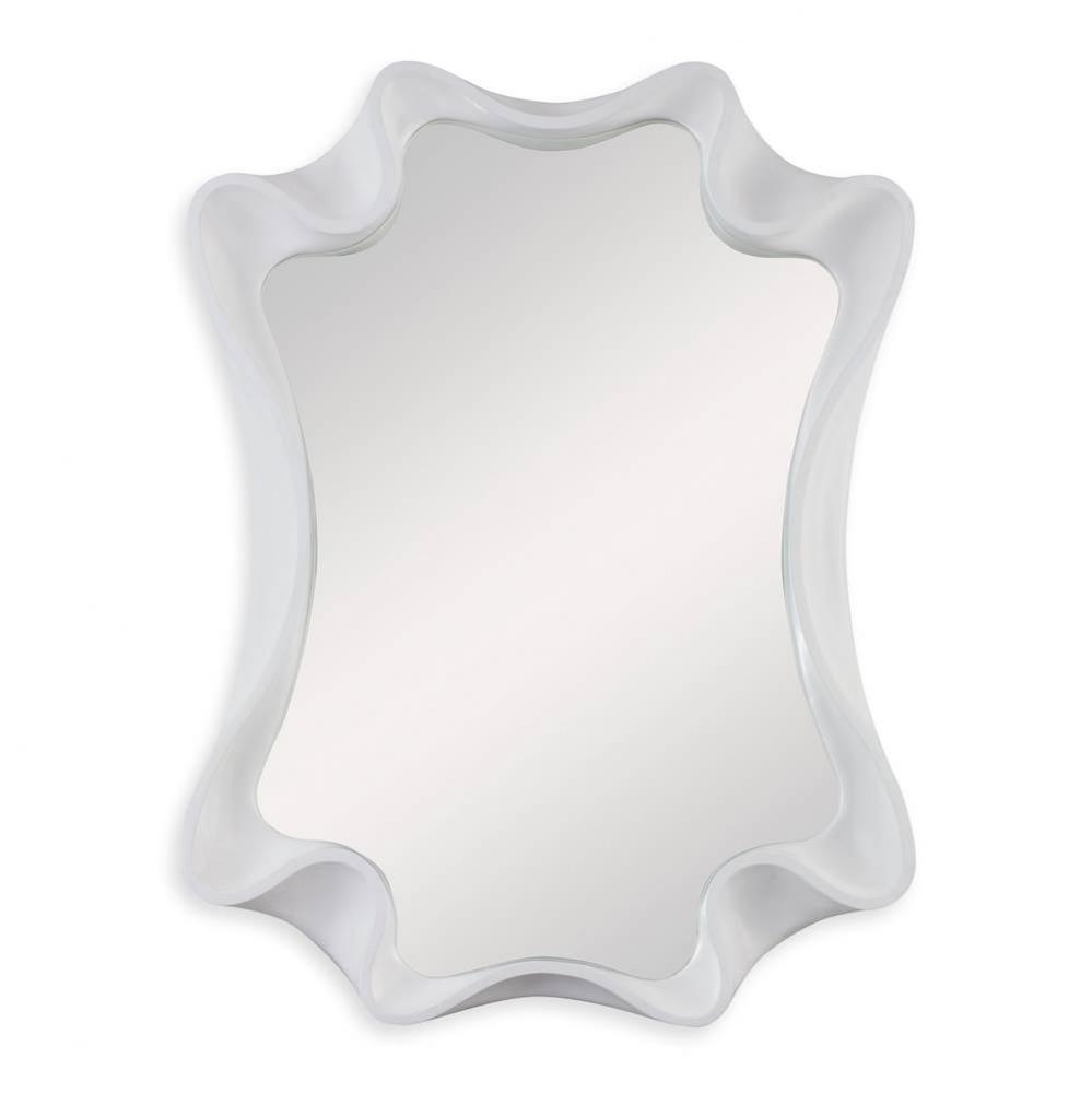 Scalloped Mirror - Bright White