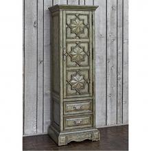 Ambella Home Collection 06690-820-001 - Medallion Tall Single Door Cabinet - Antique