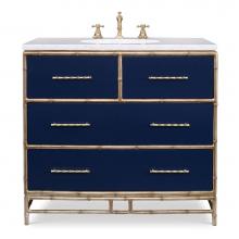 Ambella Home Collection 09175-110-321 - Chinoiserie Sink Chest - Cadet Blue