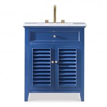 Ambella Home Collection 17590-110-221 - Louvered Medium Sink Chest - Cadet Blue