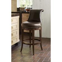 Ambella Home Collection 61000-510-011 - Ionic Barstool - Walnut w/ Brown