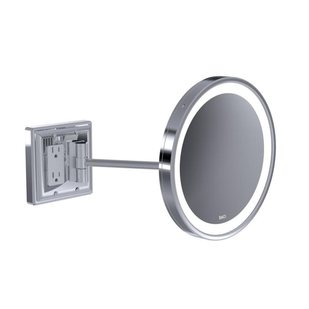 Baci Senior Wall Mirror With Gfci Outlet -