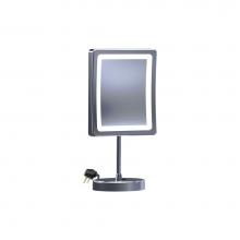 Baci Remcraft EH120-LED CHR - Baci Basic Square Table Mirror - Halo -