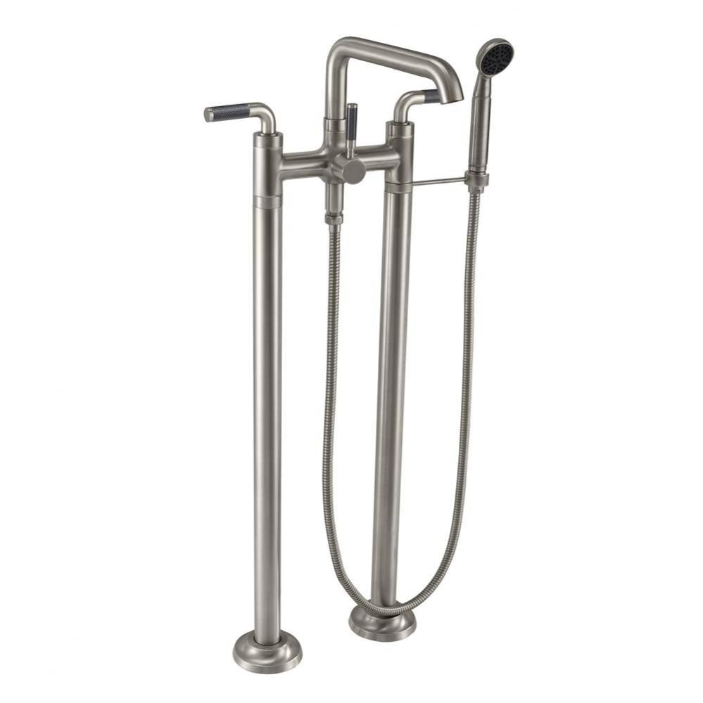 Industrial Floor Mount Tub Filler - Low Quad Spout