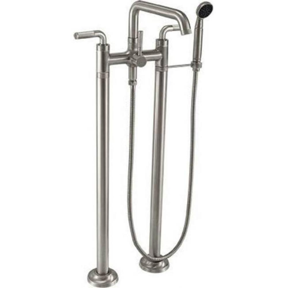 Industrial Floor Mount Tub Filler - Low Quad Spout