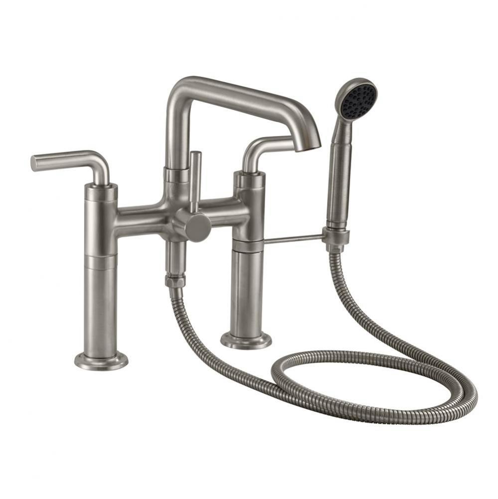 Industrial Deck Mount Tub Filler - Low Quad Spout