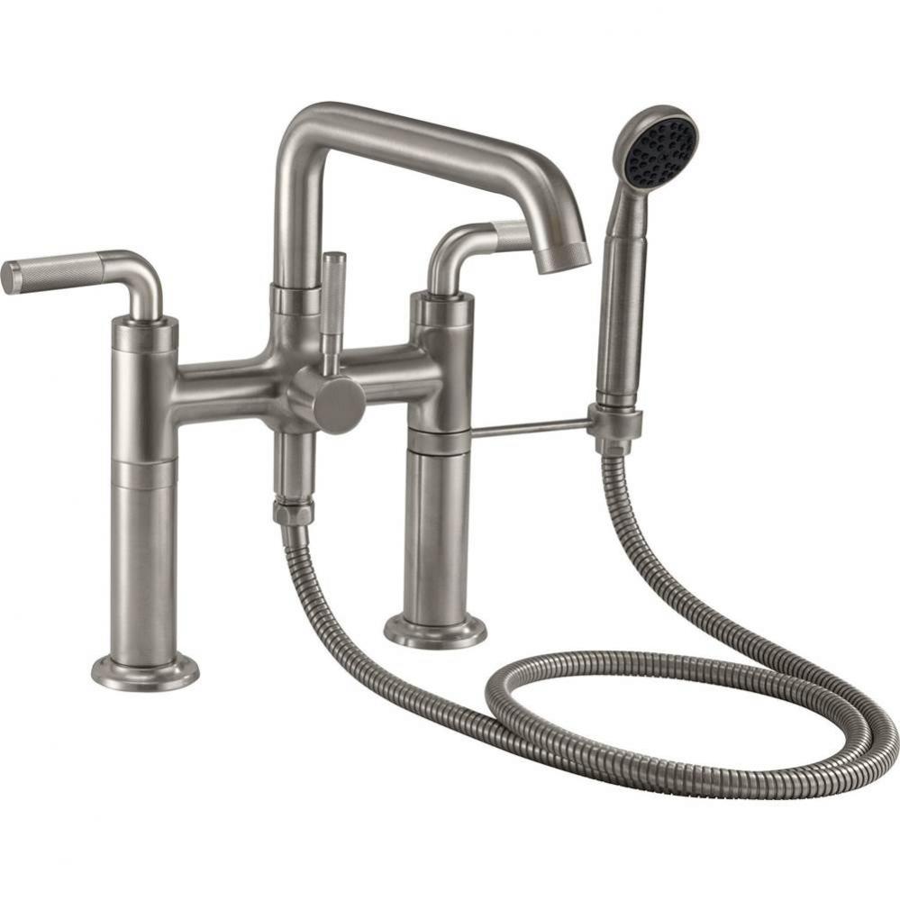 Industrial Deck Mount Tub Filler - Low Quad Spout