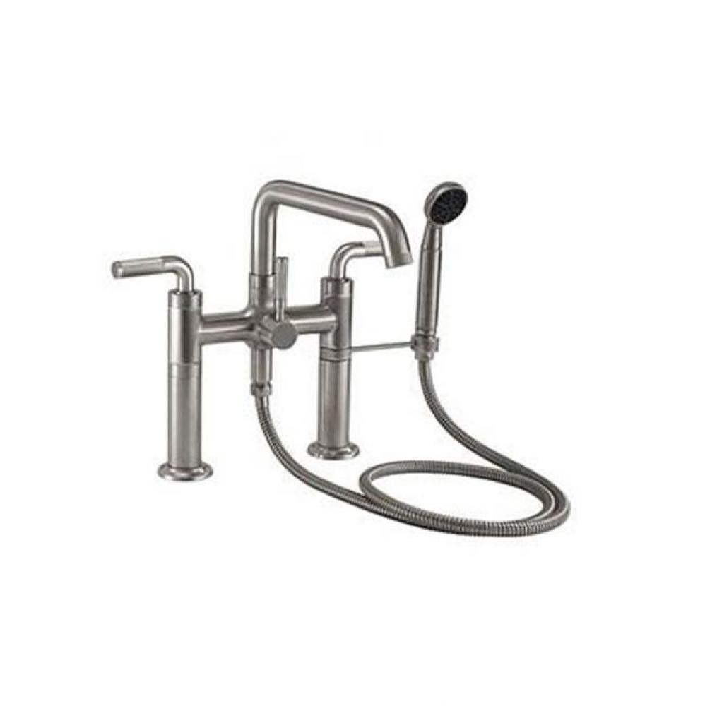 Industrial Deck Mount Tub Filler - Low Quad Spout