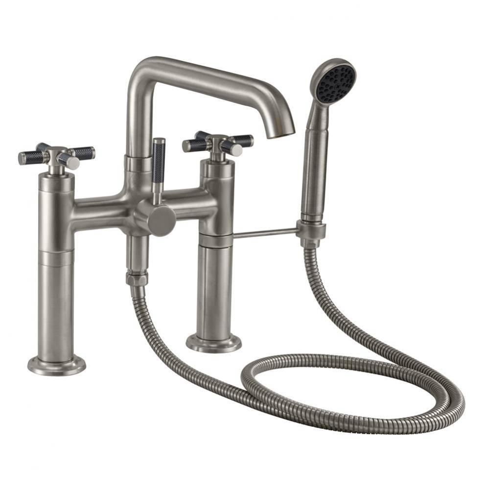 Industrial Deck Mount Tub Filler - Low Quad Spout