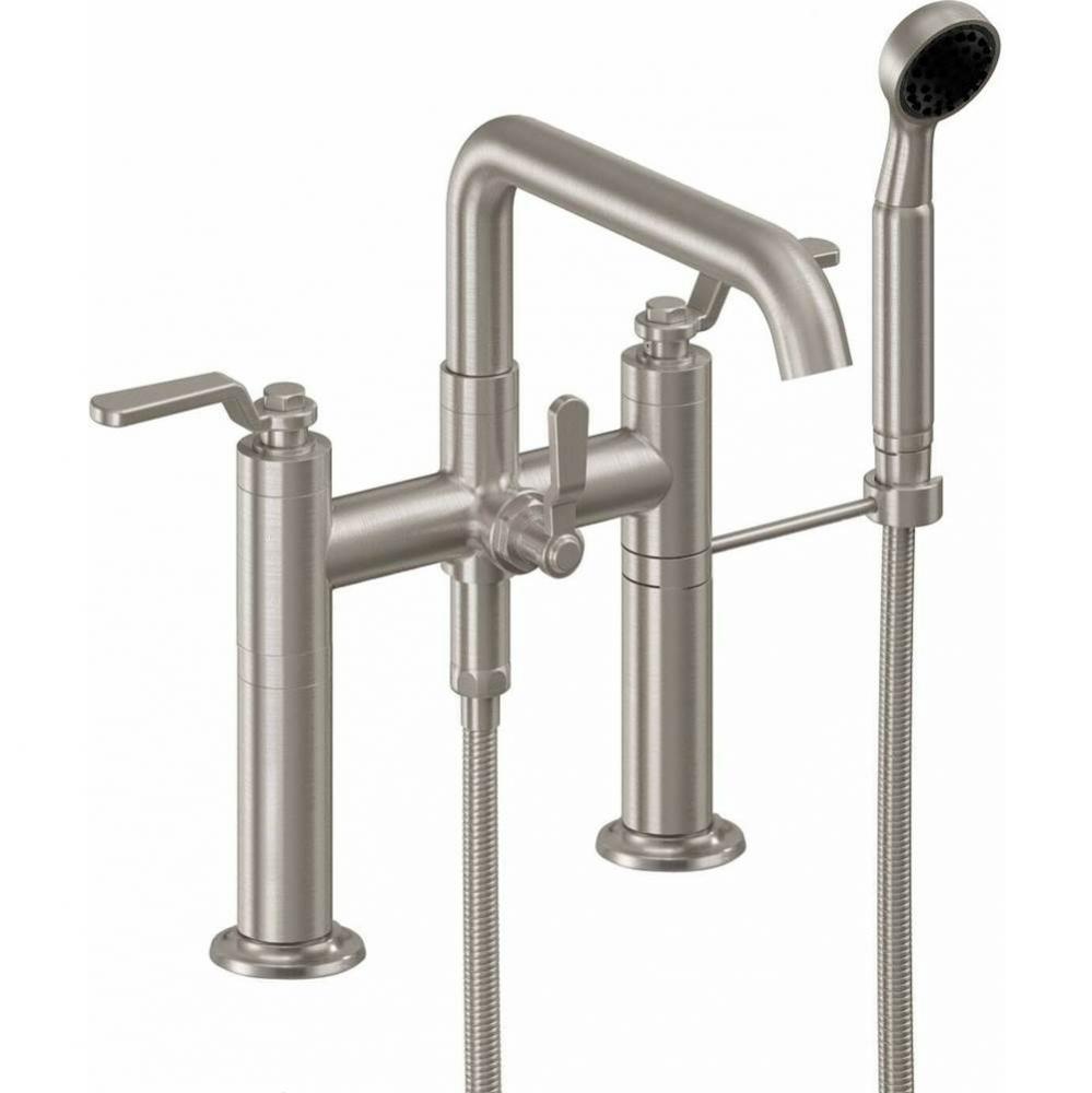 Industrial Deck Mount Tub Filler - Low Quad Spout