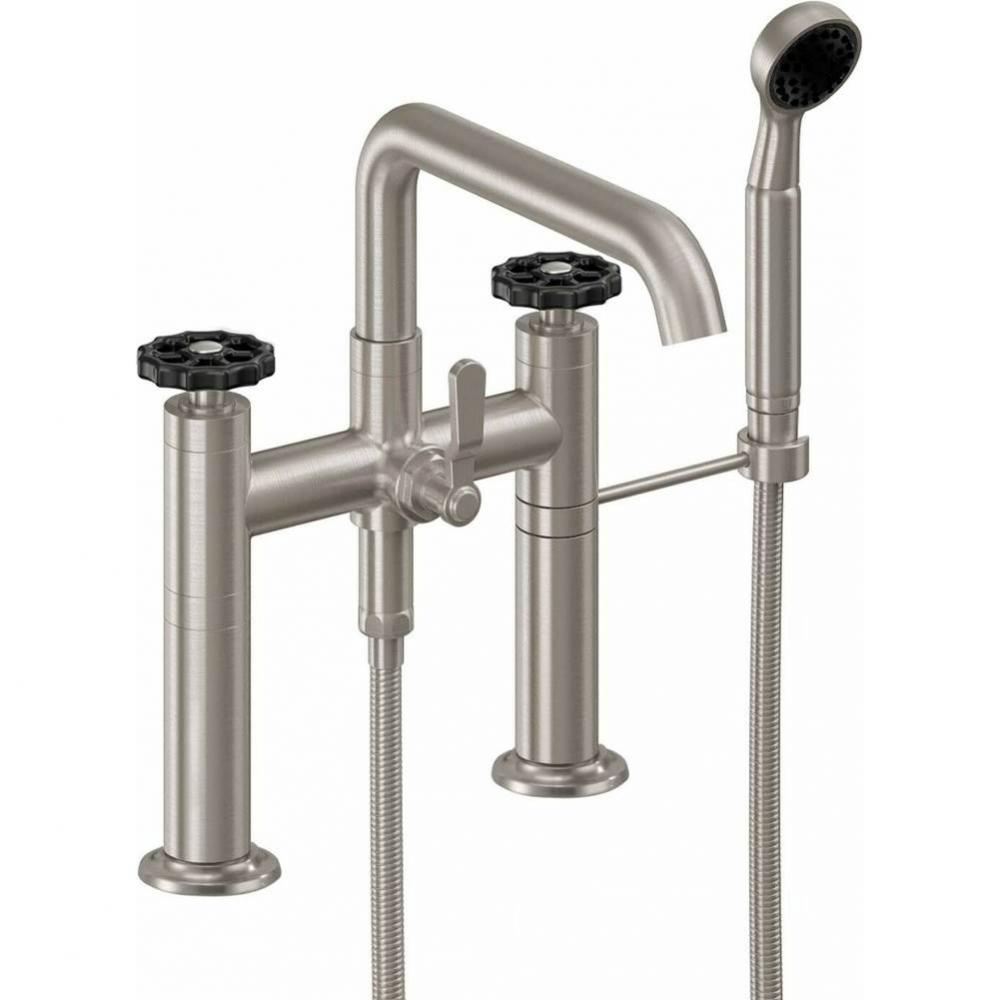 Industrial Deck Mount Tub Filler - Low Quad Spout