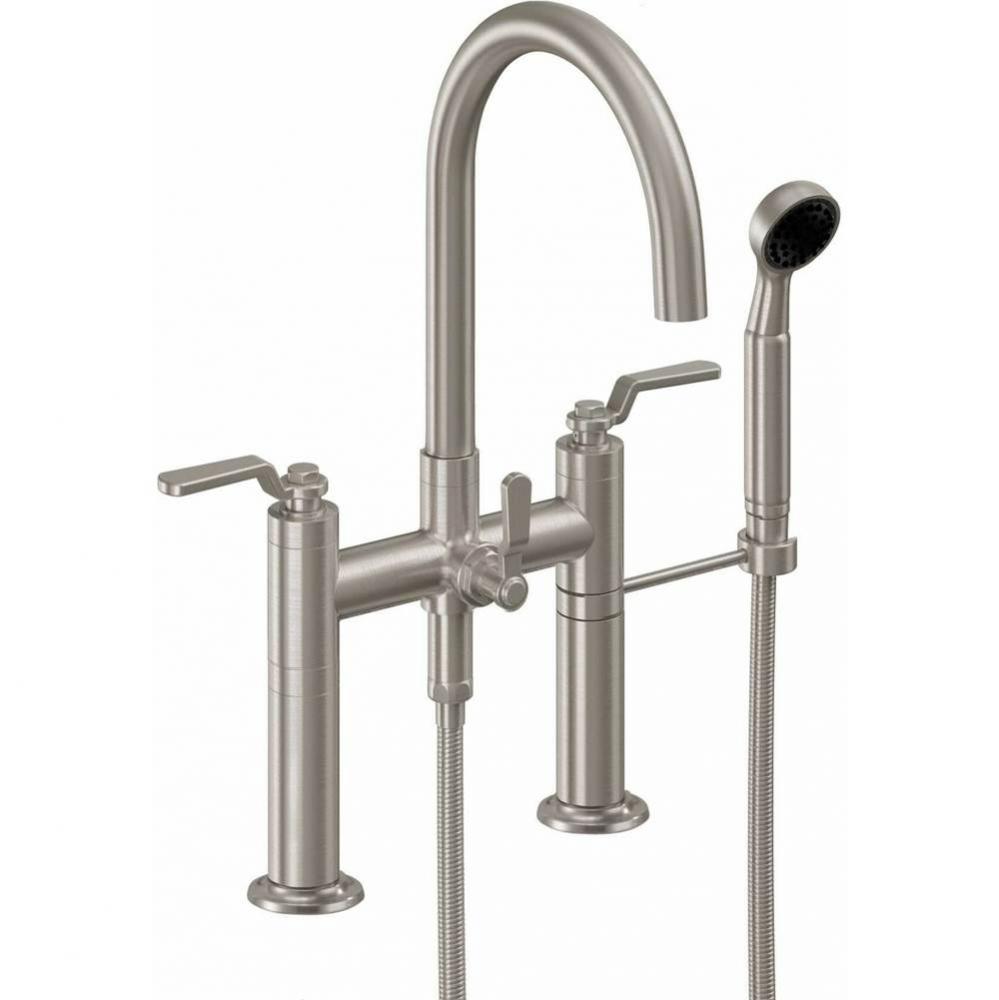 Industrial Deck Mount Tub Filler - Arc Spout