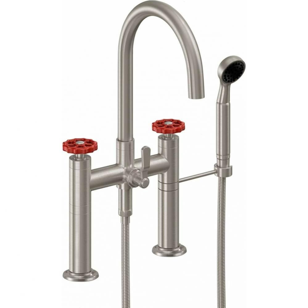 Industrial Deck Mount Tub Filler - Arc Spout